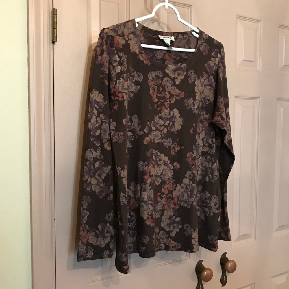 Orvis poly-blend long sleeve knit top XL